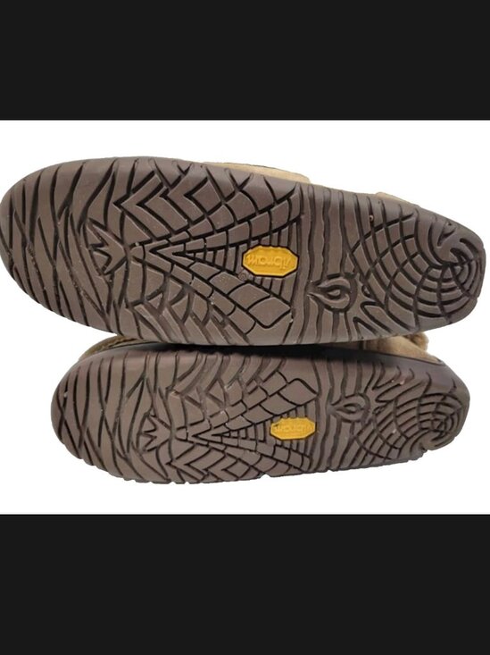 Manitobah Mukluks Snowy Owl Suede Fur Shearling Tall Boots Women 5 Tan Brown - Picture 6 of 6